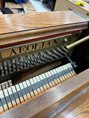 Aeolian Oak Console Upright Piano - Used with Warranty