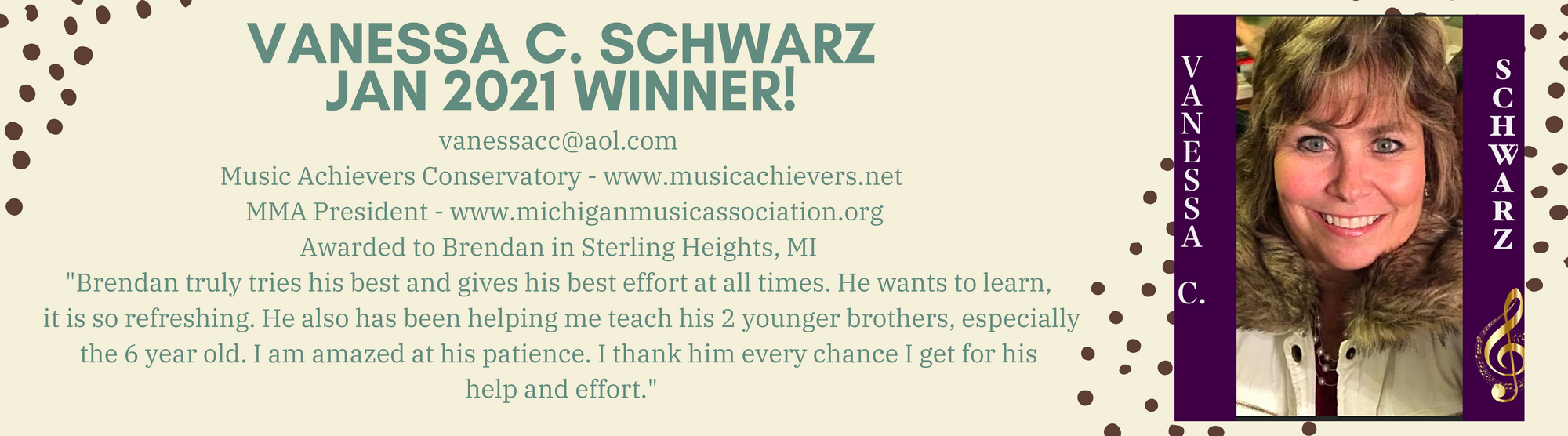 Vanessa C. Schwarz Jan 2021 Winner 