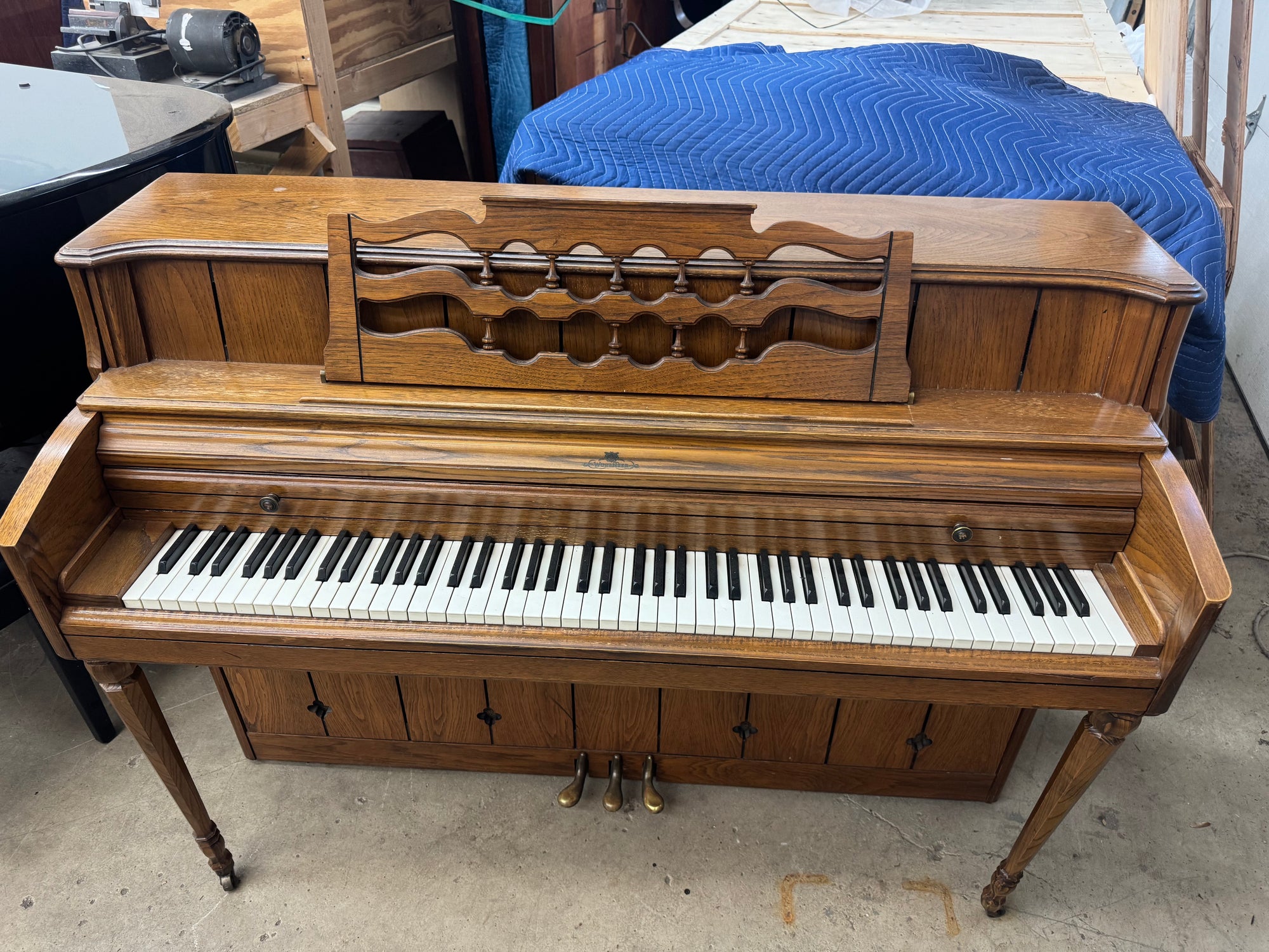 Wurlitzer Oak Console Piano - Excellent Playing Action | Serial #1177531
