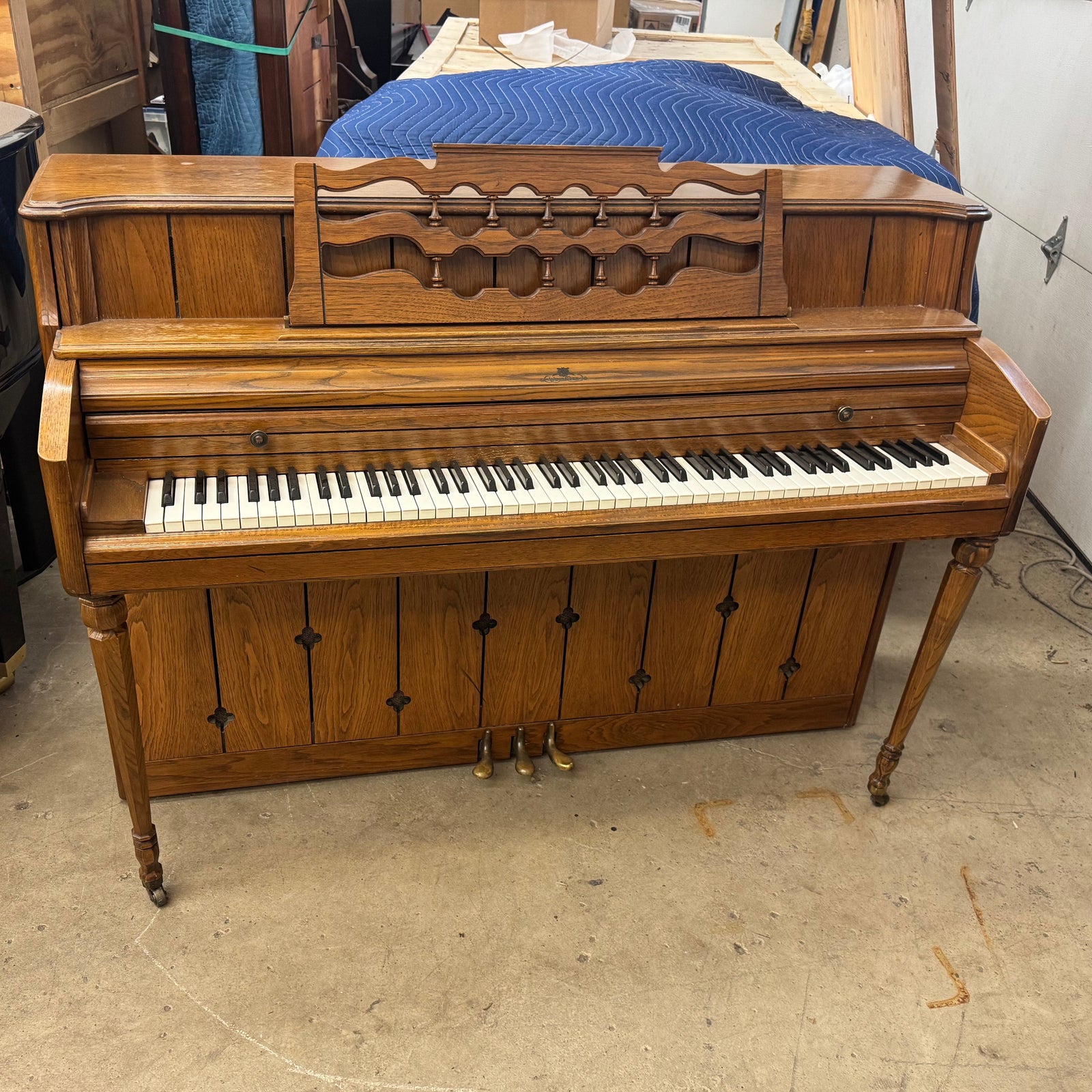 Wurlitzer Oak Console Piano