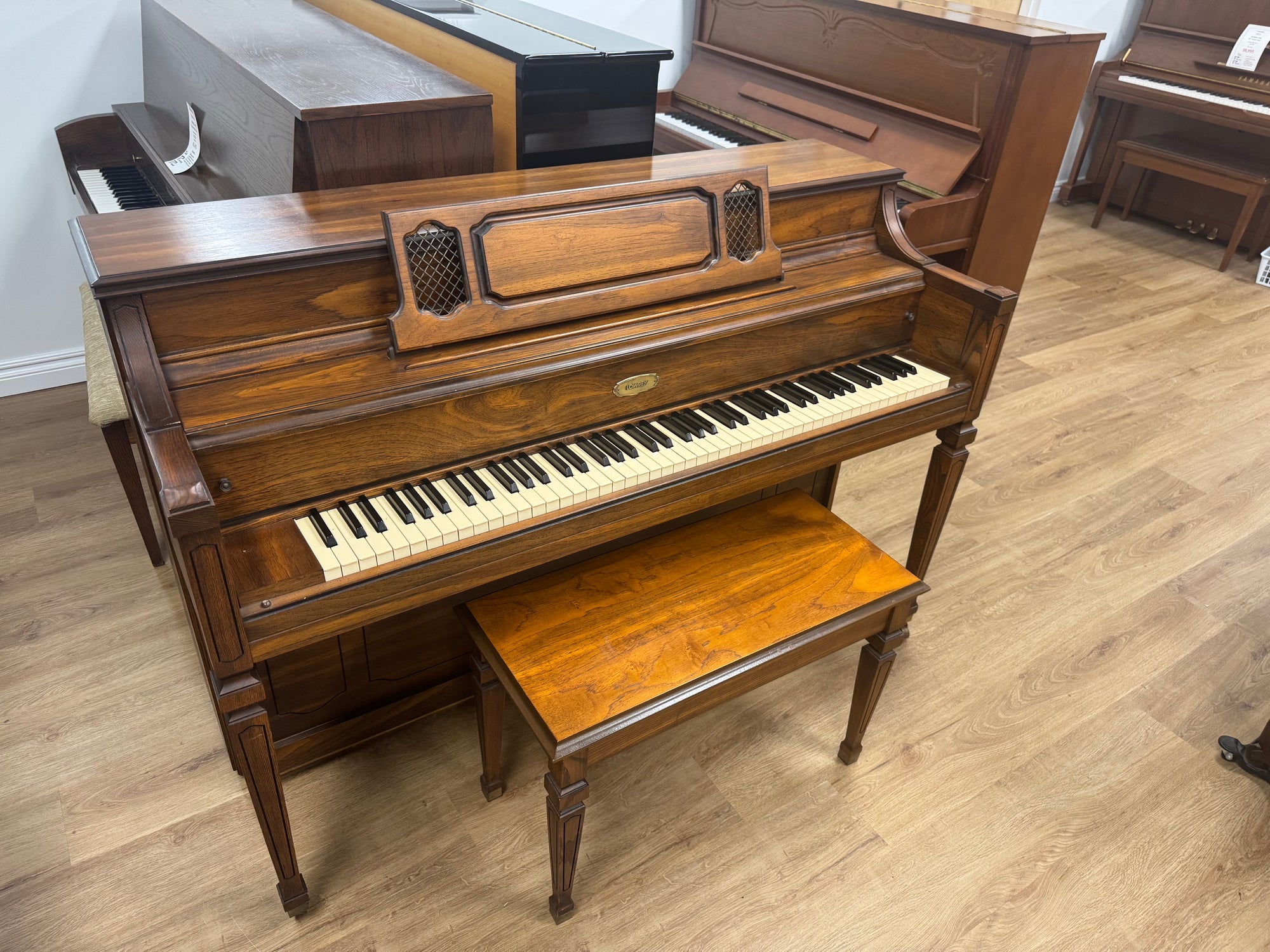 Lowrey CK 40" Console Piano in Pecan - Ethan Allen Design | Serial #590097-1981