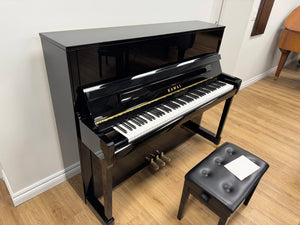 Used Kawai K-300 48" Upright Piano 2021 Polished Ebony (2021)