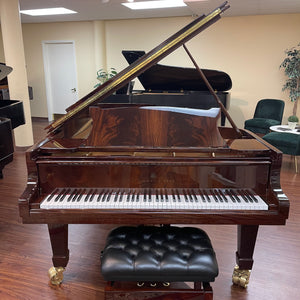 Restored 1880 Steinway Model D Concert Grand 9' - Pyramid Mahogany with QRS Player