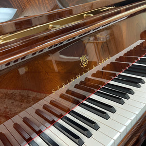 Restored 1880 Steinway Model D Concert Grand 9' - Pyramid Mahogany with QRS Player