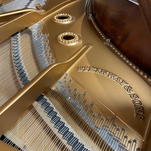 Restored 1880 Steinway Model D Concert Grand 9' - Pyramid Mahogany with QRS Player