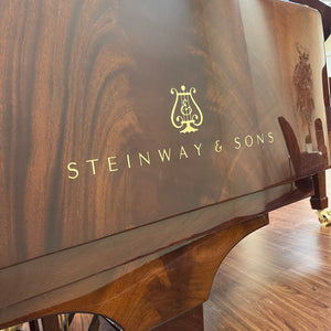 Restored 1880 Steinway Model D Concert Grand 9' - Pyramid Mahogany with QRS Player