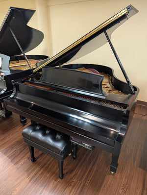 1999 Steinway Model M Grand Piano 5'7" with Player System - Ebony Satin