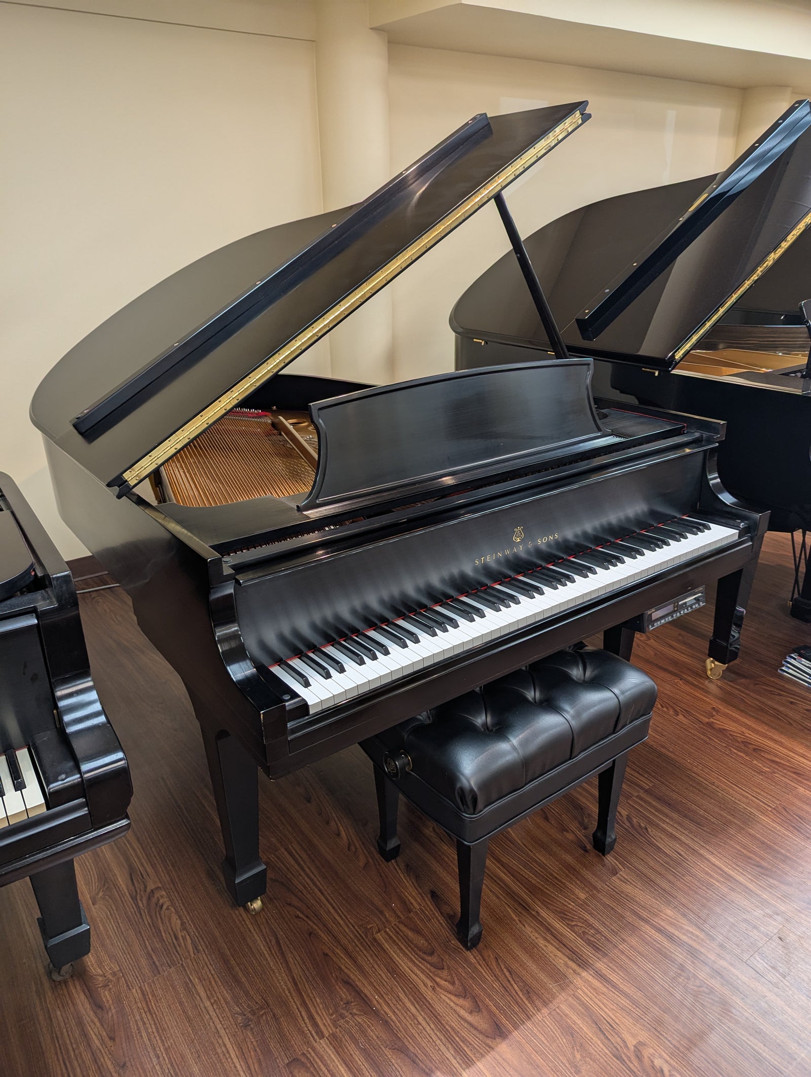 1999 Steinway Model M Grand Piano 5'7" with Player System - Ebony Satin