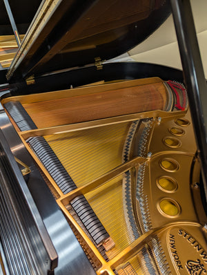 1999 Steinway Model M Grand Piano 5'7" with Player System - Ebony Satin
