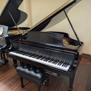 1999 Steinway Model M Grand Piano 5'7" with Player System - Ebony Satin