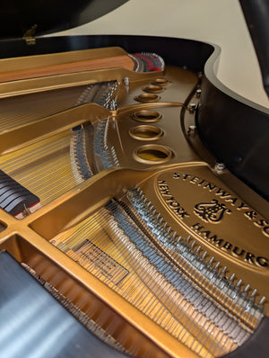 1999 Steinway Model M Grand Piano 5'7" with Player System - Ebony Satin