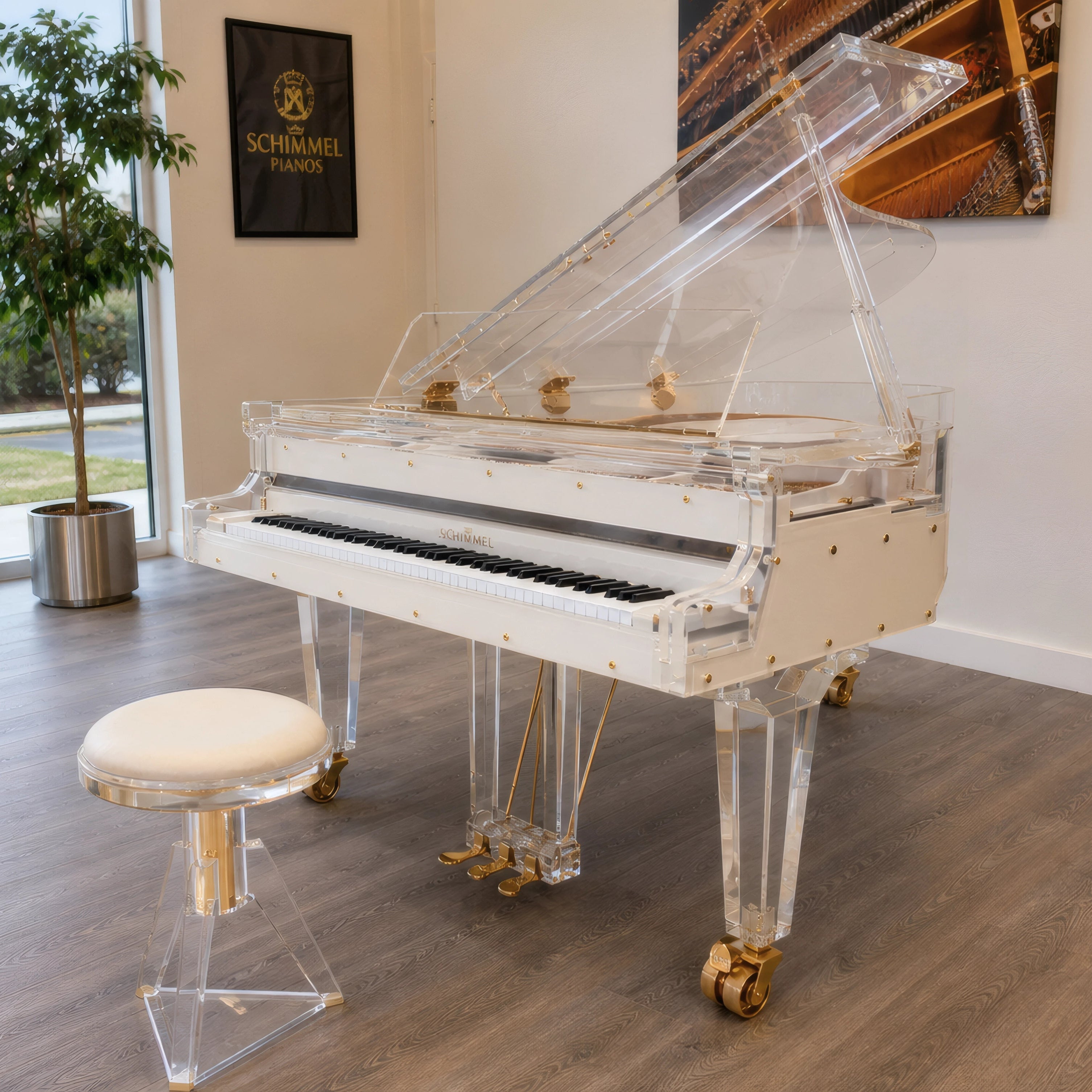 Schimmel K213 Crystal Concert Grand Piano | The Piano Place
