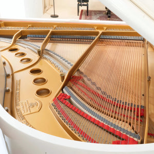 1928 Hamburg Steinway Model M-170 Grand Piano in Polished White | ONLINE INVENTORY Call for Availability