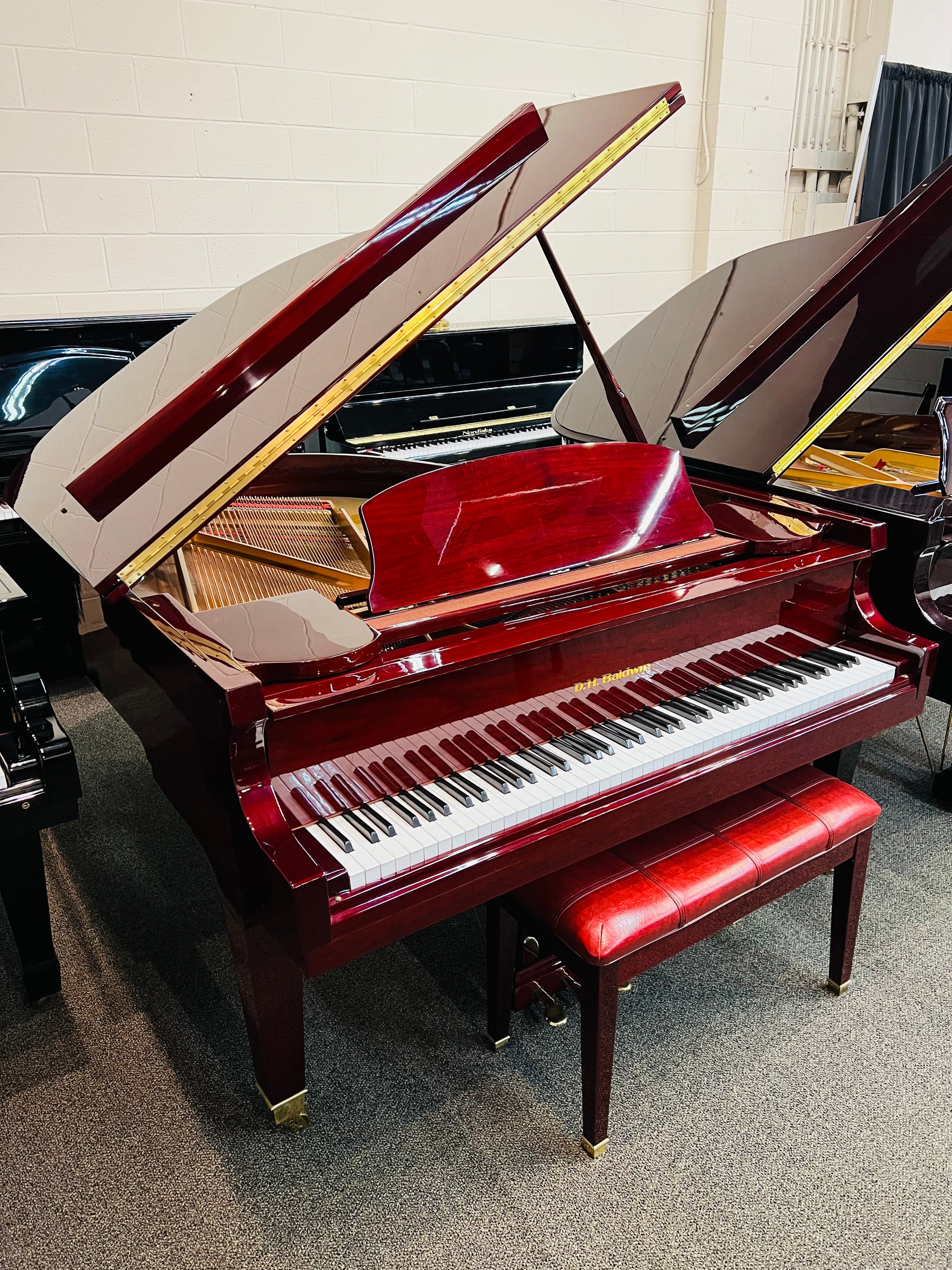 red grand pianos